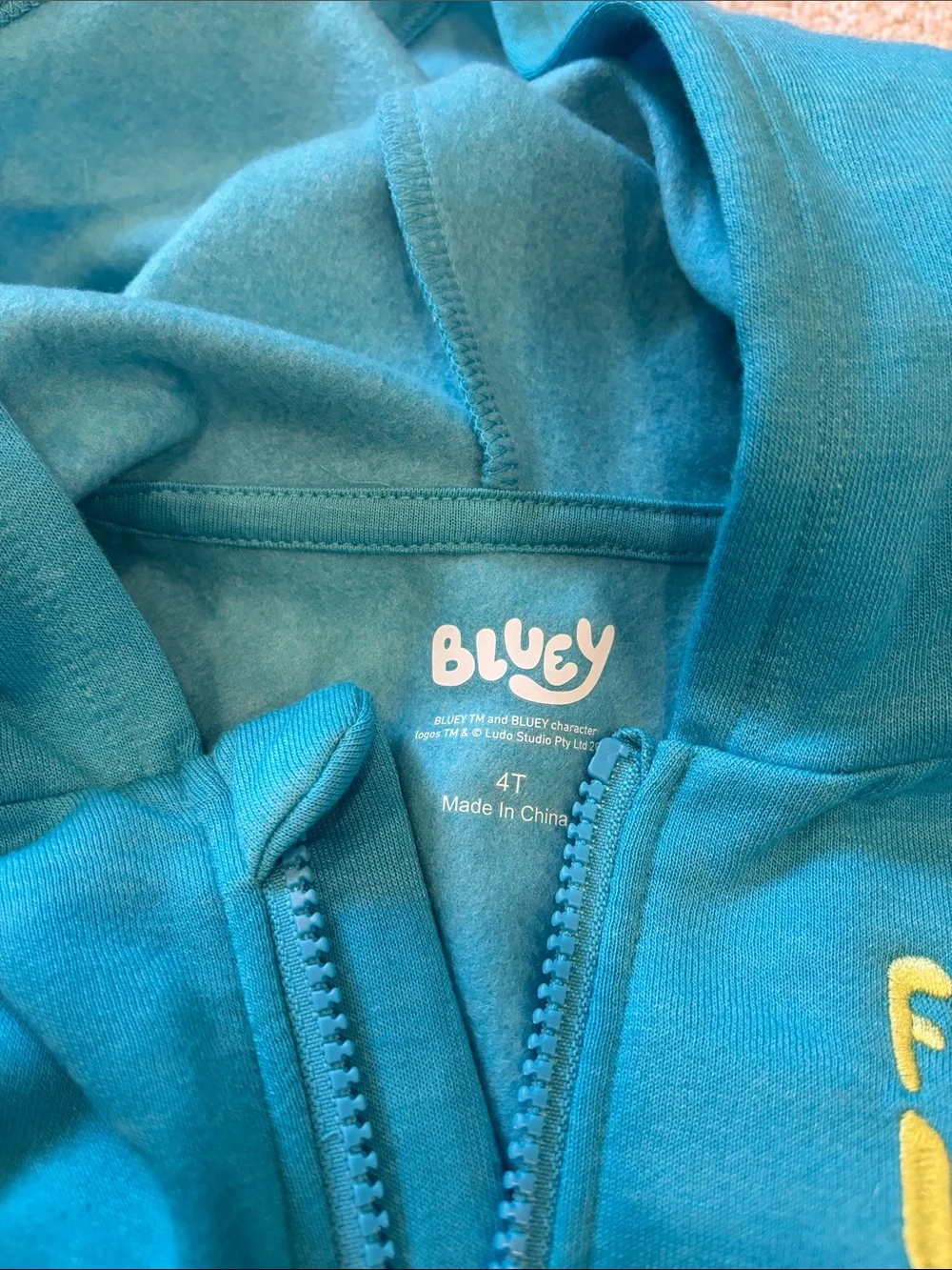 NWOT Bluey Girls' Teal Outfit Set with Tulle Skirt